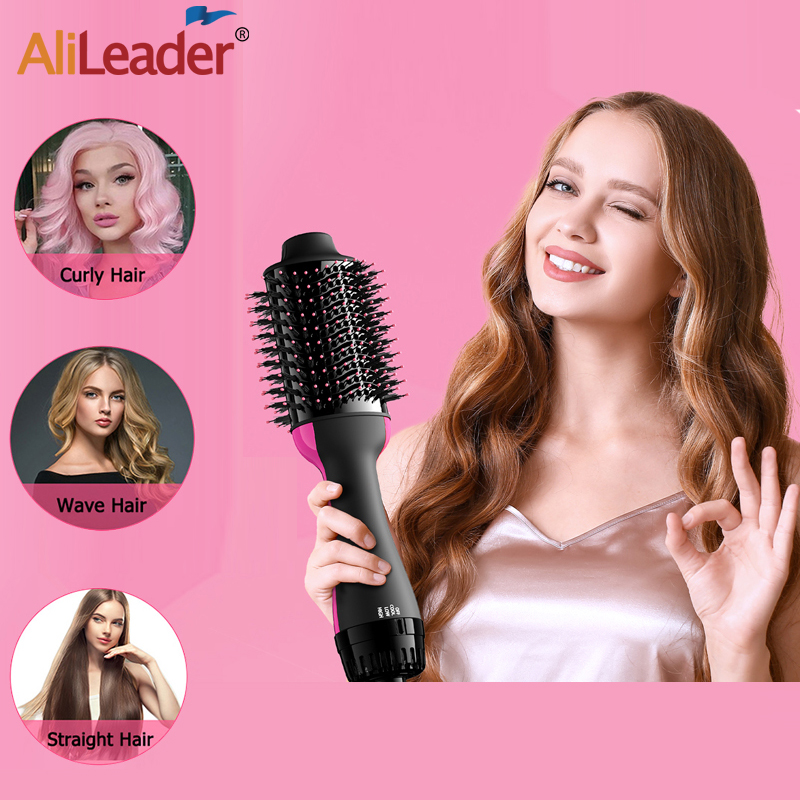 Hair Straightener - 여성용 헤어 드라이어 브러쉬 블로우 건조