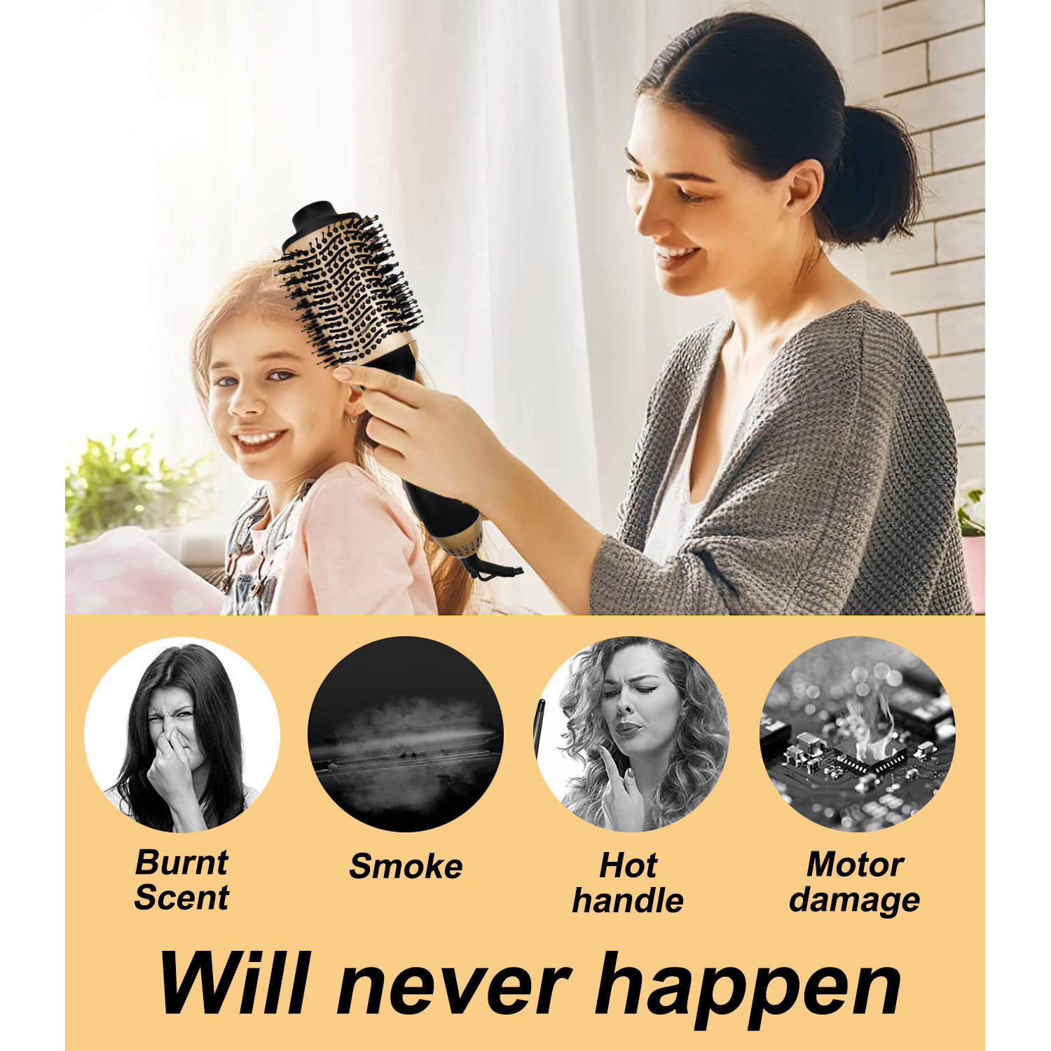 Hair Straightener - 핫 에어 콤 헤어 블로우 드라이어