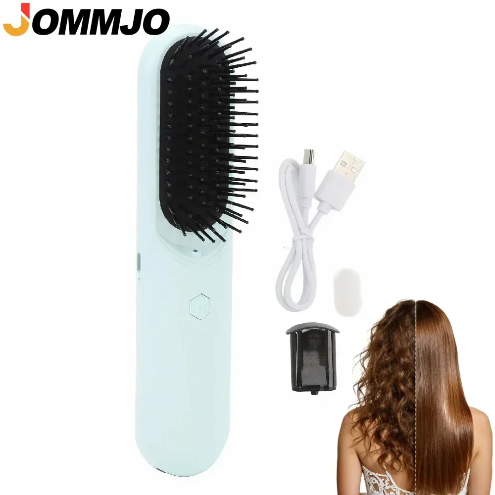 Hair Straightener - 스팀 전기 헤어 스트레이트 브러쉬, 곱슬머리