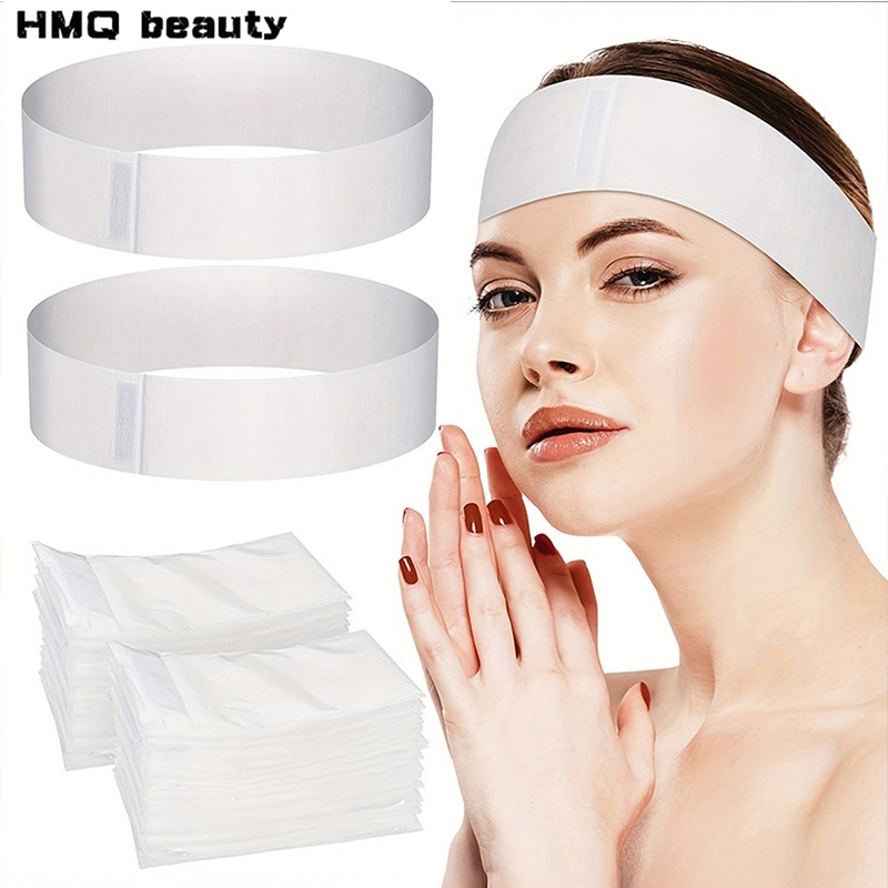 Beauty Makeup Supply - 100/50/10pcs 일회용 얼굴 머리띠 스파 스트레치