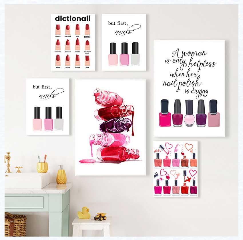 아트 포스터 및 프린트 네일 기술자 아티스트 선물 패션 - Makeup Is Beauty Quotes 리뷰 및 가격