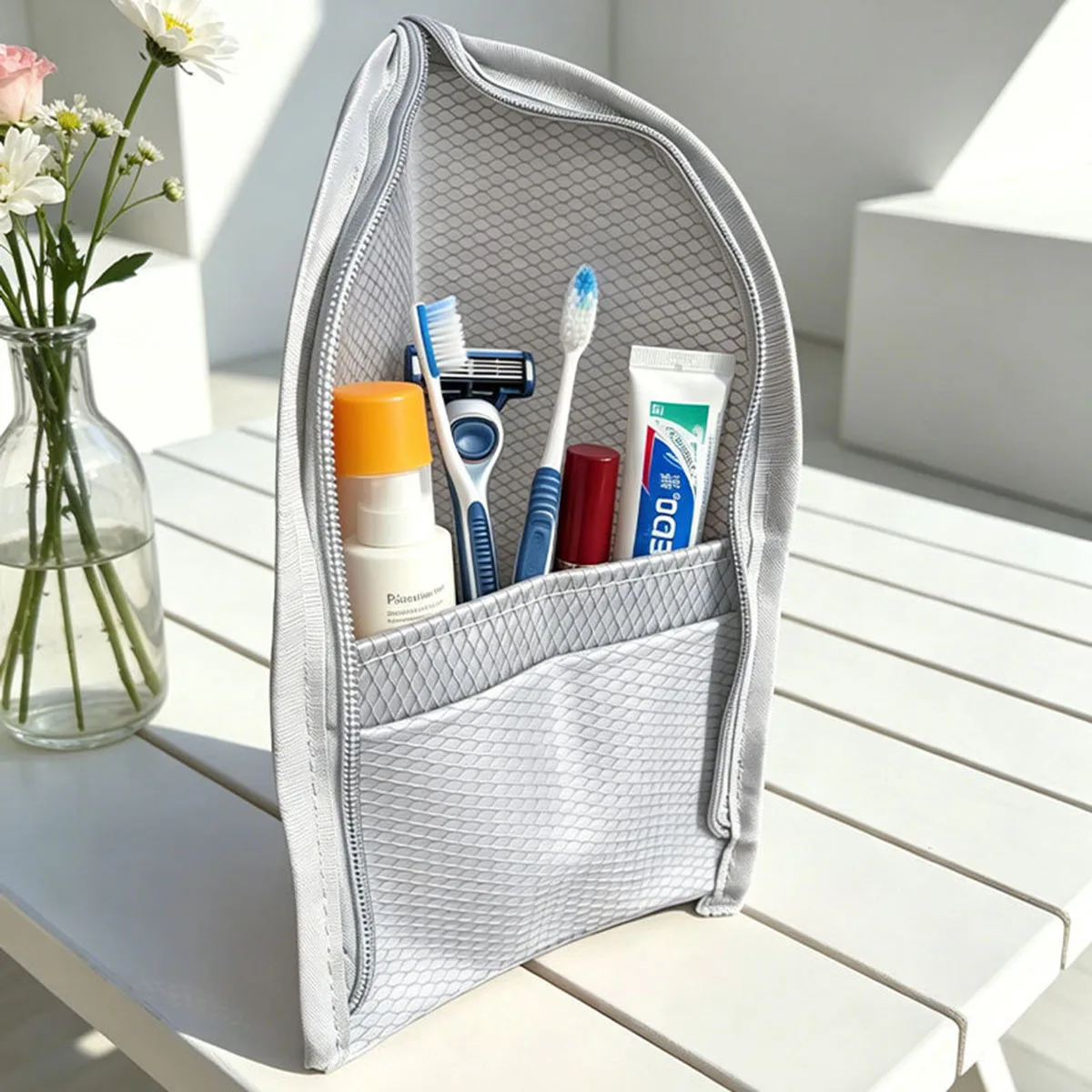 여행용 스탠딩 메쉬 세면도구 가방 - 통기성, 속건성, - Beauty Makeup Case 리뷰 및 가격