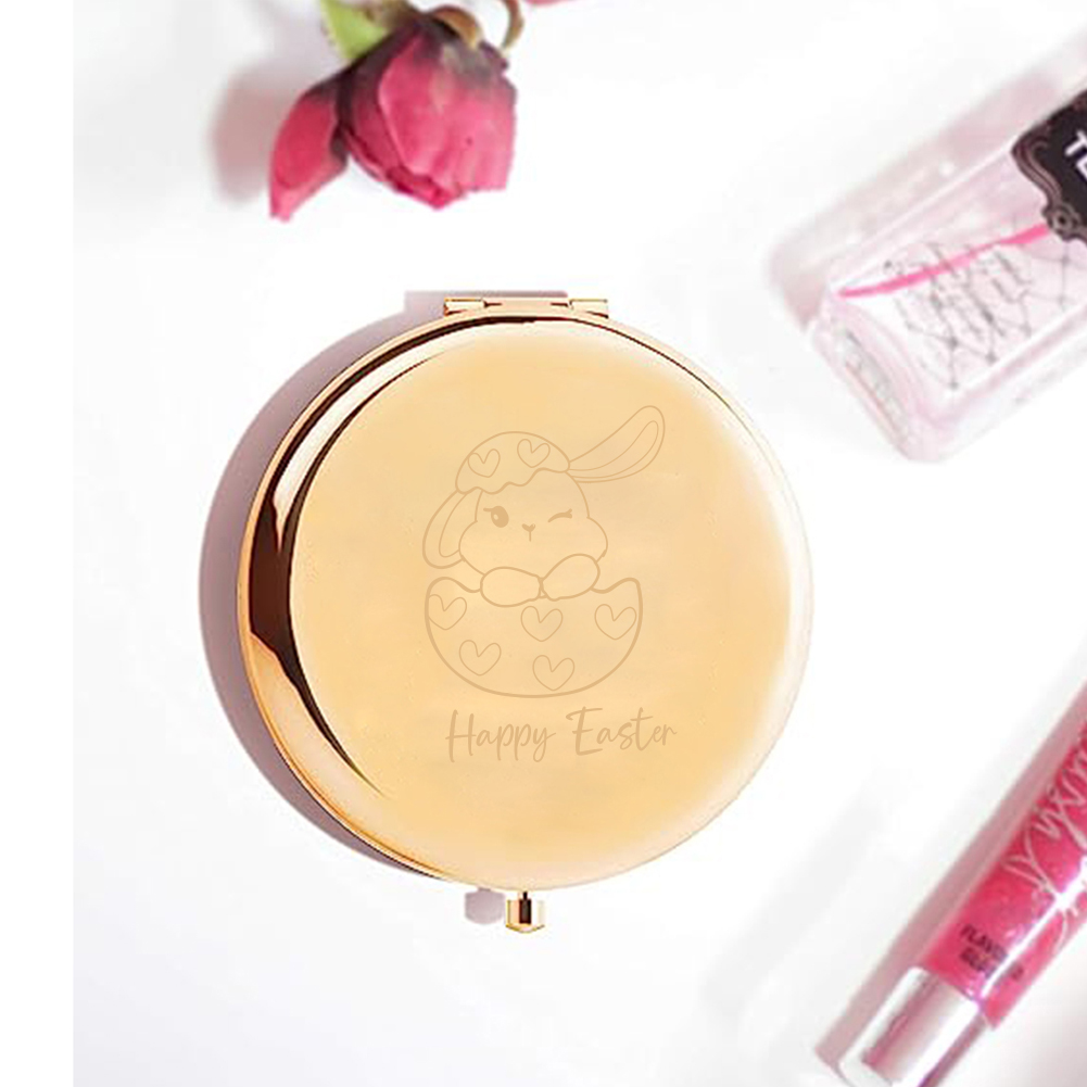 1pc 만화 아름다운 토끼 맞춤형 텍스트 포켓 거울 화 - Beauty No Makeup 리뷰 및 가격