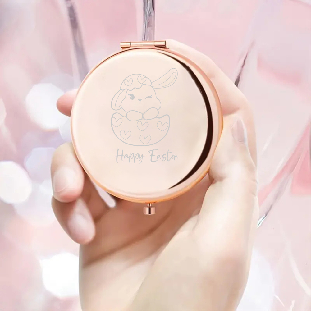 1pc 만화 아름다운 토끼 맞춤형 텍스트 포켓 거울 화 - Beauty No Makeup 리뷰 및 가격