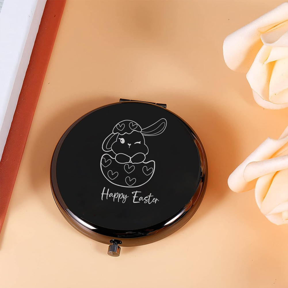 1pc 만화 아름다운 토끼 맞춤형 텍스트 포켓 거울 화 - Beauty No Makeup 리뷰 및 가격