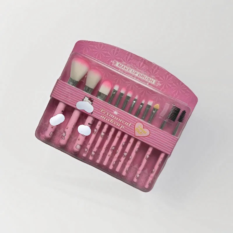 헬로 키티 12피스 메이크업 브러쉬 세트 귀여운 핑크  - Beauty Makeup Kit 리뷰 및 가격