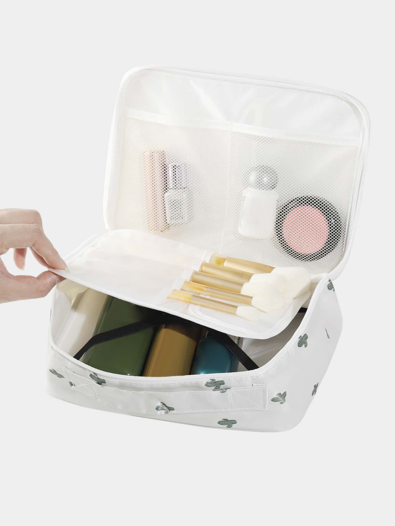 1 Pcs 선인장 인쇄 방수 화장품 가방 휴대용 핸드  - Beauty Makeup Case 리뷰 및 가격