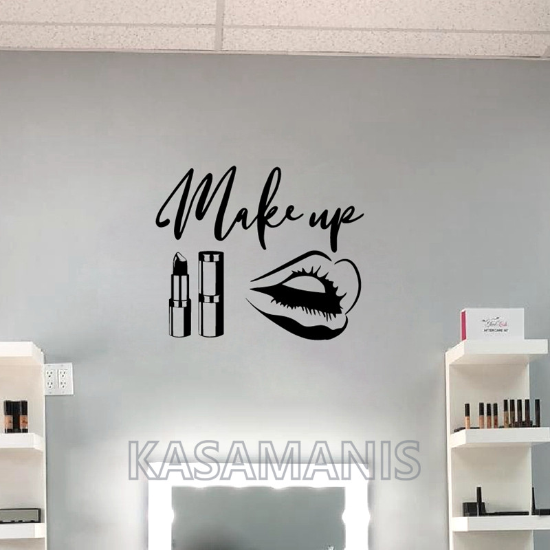 메이크업 견적 벽 아트 데칼 뷰티 살롱 장식 메이크업  - Makeup Is Beauty Quotes 리뷰 및 가격