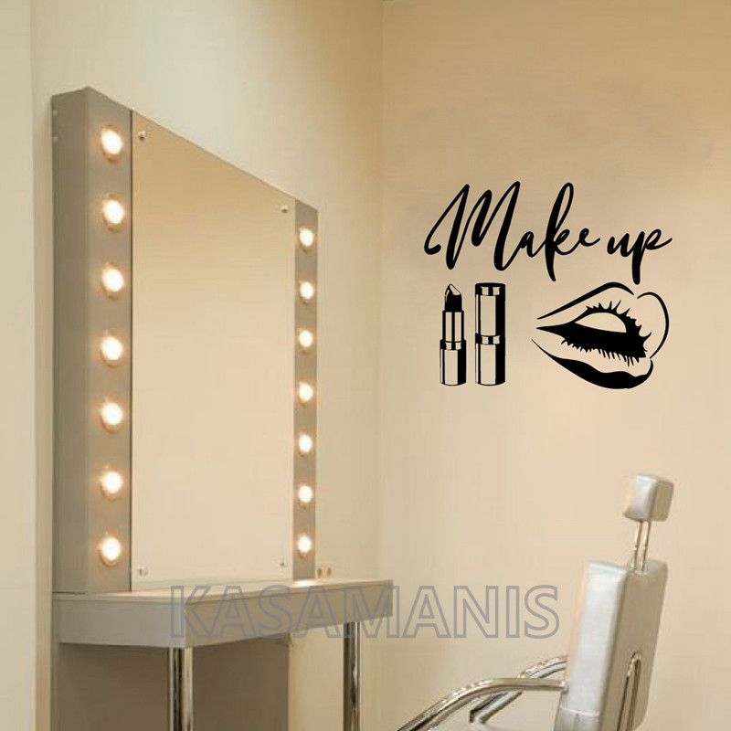 메이크업 견적 벽 아트 데칼 뷰티 살롱 장식 메이크업  - Makeup Is Beauty Quotes 리뷰 및 가격
